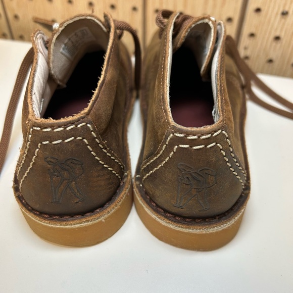 Clarks Dessert Trek Boys Shoes In Brown Leather - Picture 4 of 8